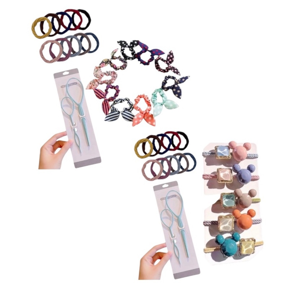 12pcs You Pick Set Decorative Hair Tie Bundles Random Colors 🆕